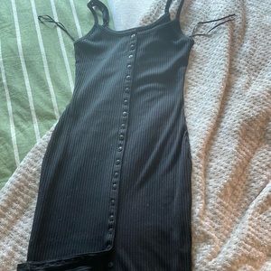 Black button down Guess bodycon dress Size XS